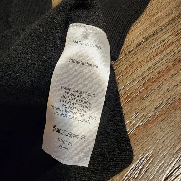 Quince Mongolian Cashmere Full-Zip Hoodie NWOT Black Med - Picture 6 of 6